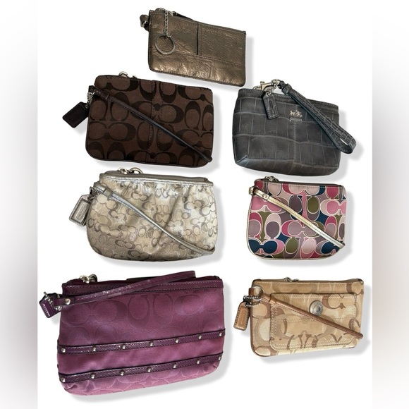 HTF Y2K VTG Coach BUNDLE Wristlets + Mini Skinny Bundle Rare Vintage – Set of 7 - Picture 3 of 15